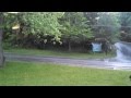 Heavy shower rolling thru town - YouTube