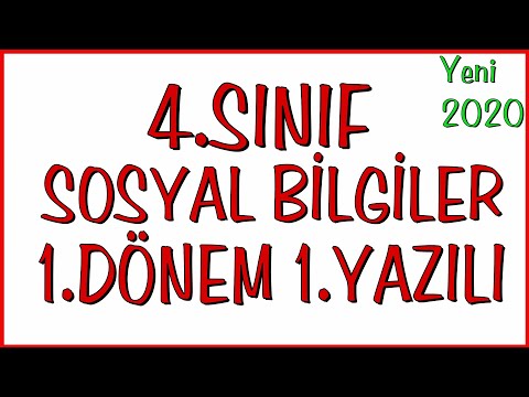 4.Sınıf Sosyal Bilgiler 1.Dönem 1.Yazılı 2020 | 4.Sınıf Sosyal 1.Dönem 1.Yazılı Soru ve Cevapları
