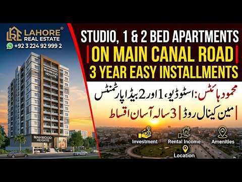 Mahmood Heights Canal Road Lahore | Studio 1 & 2 Bed Apartments With High Rental Income