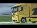 active break assist - mercedes-benz safety truck.