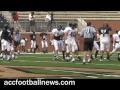 Brief glimpse of a Wake Forest football scrimmage