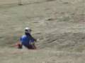Matt on honda xr 70 dirt bike. 7 yr old. Big jump ?