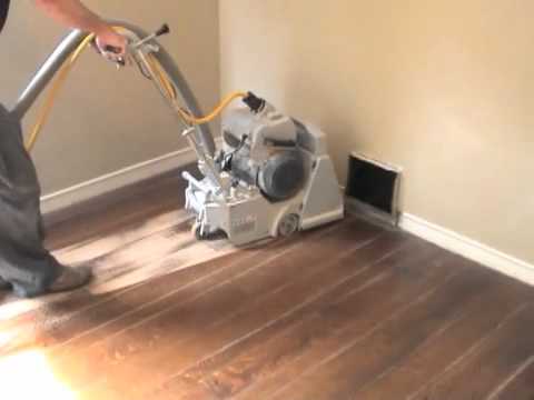 how to sand wood floors with a belt sander