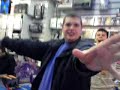 this is peter showing us his jedi powers, he really belives he has them. no joke!