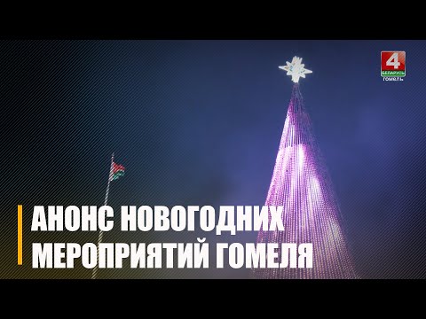 Шествие Дедов Морозов, огненное и ледовое шоу. Стало известно, что 14 декабря в 18.00 зажгут главную новогоднюю ёлку Гомельщины видео