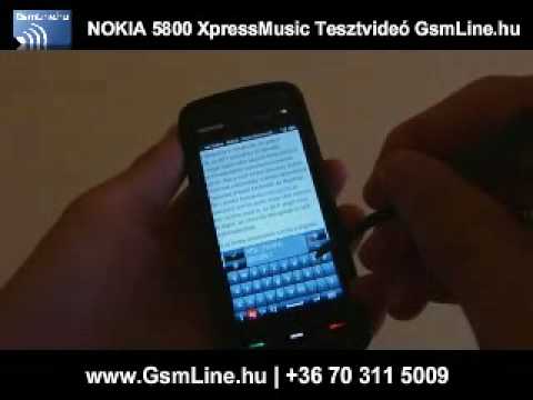 Nokia 5800 XpressMusic teszt vide�