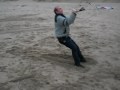 Kiten in Castricum op het strand. Windkracht 5-6 Nasawing 2.40 en een Peter Lynn Twister 3.0