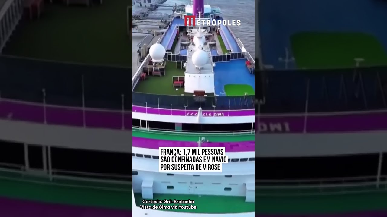 França: 1,7 mil pessoas são confinadas em navio por suspeita de virose