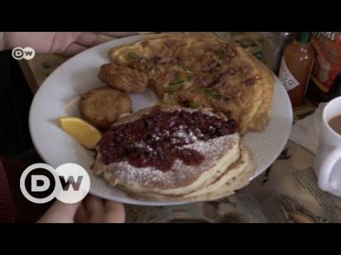 Typisch amerikanisches Frühstück im