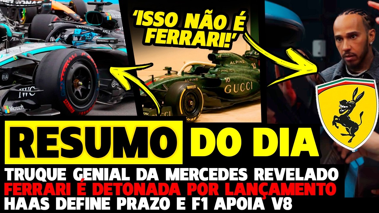🚨FERRARI É DETONADA, TRUQUE DA MERCEDES REVELADO, ALPINE DE CARA NOVA E F1 APOIA V8 | FÓRMULA 1