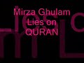 Mirza Ghulam Lies on Quran