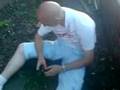 the best ever drunken fall over a wall