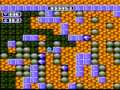 original air date: august 24th, 2009 this is a game sample for this unsung gem on the nes. it's a revamped version of the classic game of the same name that was put forth by data east and distributed in the us by victor and first star software. your goal is to grab as many diamonds as you can and reach the exit without getting crushed by rocks or defeated by enemies. this is a pretty uncommon game for the nes, though it seems like most boulder dash games are uncommon in general. for some reason, this game displays minor glitching when recorded that isn't present in the actual game, but it's relatively minor. enjoy.