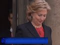 us secretary of state hillary clinton arrived in paris on friday for talks with french president nicolas sarkozy on european security, after france rejoined nato's military command last year. duration: 00:52