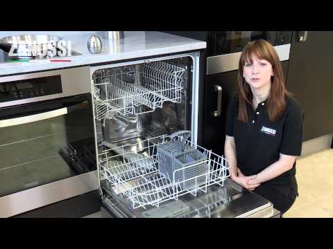 how to load a zanussi dishwasher