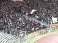 AS Roma fans sing and fight La Roma si, la Lazio no