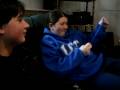 Brittany with finger condom before it pops, lol