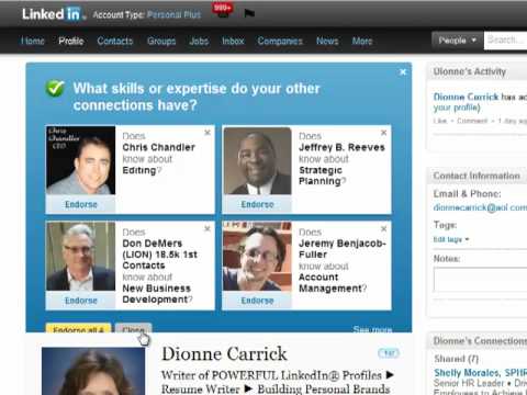 how to see endorsements on linkedin