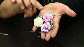 تشكيل ورود ( التزيين بالأزهار ) ـ تقنية الإبرة و الحاشية / قسطبينة / معمر حدة / Samira TV