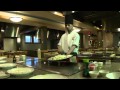 鉄板焼きのパフォーマンス