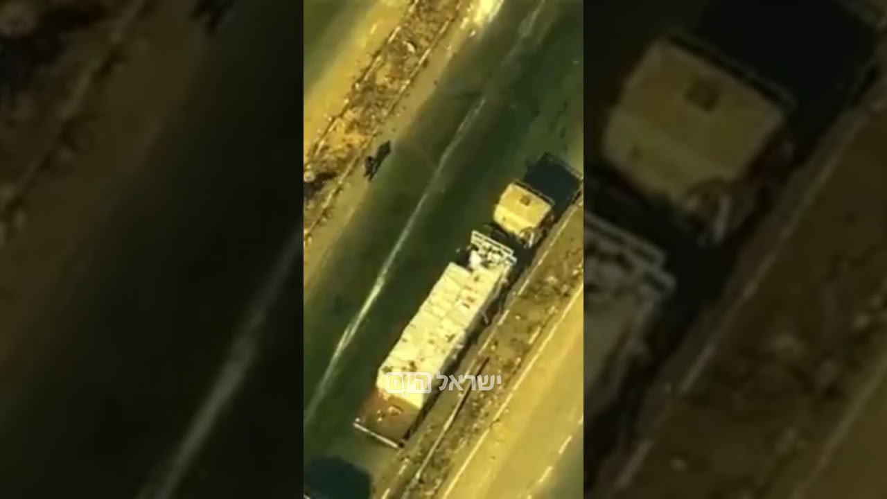 צבא ארה״ב פרסם תיעוד מעזה בו נראים מחבלי חמאס בוזזים משאית סיוע הומניטרי
