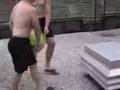 Massive Waterballoon Dropped On Portapotty