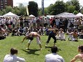 Demonstration of Capoeria @ the Leamington Peace Festival 13.6.09 Shot @ 210 FPS with Casio Exilim FH20 Capoeira is an Afro-Brazilian art form that combines elements of martial arts, games, music, and dance (Thanks Google)....