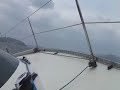 Sailing Japan. 28 knots true wind in 30 foot sloop
