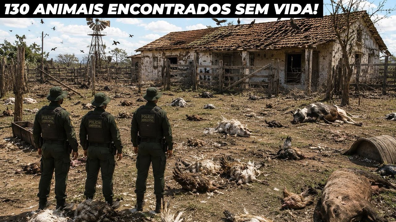 Polícia encontra sítio com 130 animais mortos de forma inacreditável