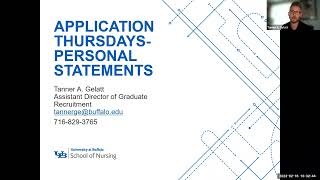 Application Thursdays: Personal statement presentation title screen.