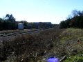 Union Pacific freight train at Duval Rd crossing, Austin, Texas