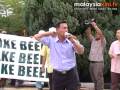 Temple demo: Residents march with cow's head
