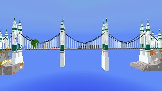 I Made 100 Minecraft players Cross a Giant Bridge