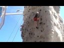 Brittany Graham and Jessica Stockton climbing Rock Wall