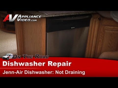 how to drain jenn air dishwasher