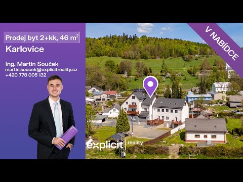 Video Prodej byty 2+kk, 46 m² - Karlovice