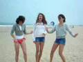 Ladies At The Beach In Swimsuits Playing Air Guitar