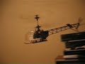 Flying an E-sky lama helicopter with a helmet camera.