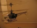 Flying an E-sky lama helicopter with a helmet camera.