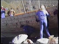 Viking ship GAIA sea launch - Båtdraging vikingskipet Gaia