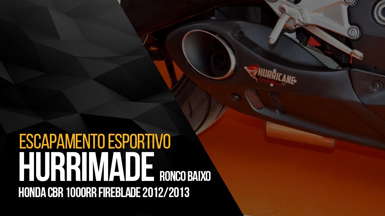 Capa do vídeo  Escapamento Hurrimade Evolution Ronco Baixo Honda CBR 1000RR 2012 a 2013