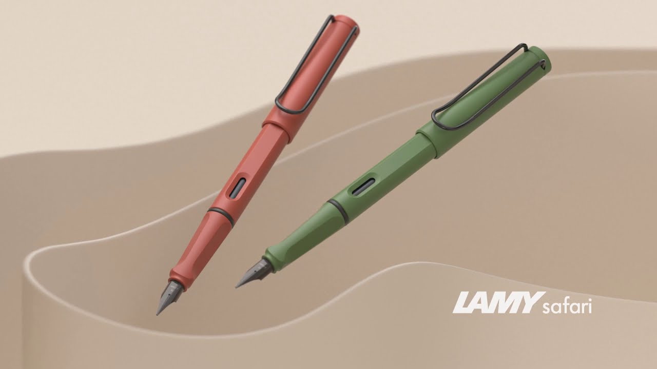 Ручка перьевая LAMY 041 safari, EF Оливковый видео