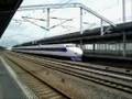 携帯電話動画03－新幹線0系(旧塗装) 徳山駅発車