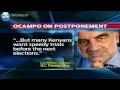 Ocampo is fine with case delays 