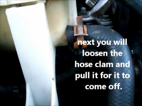 how to drain coolant reservoir tank
