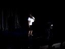 Marcella Feltus-White singing "Saving all my love for you" in a karaoke competition on the cruise ship "Vision of the Seas".