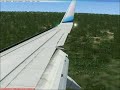 737 landing with FSX - Passenger view