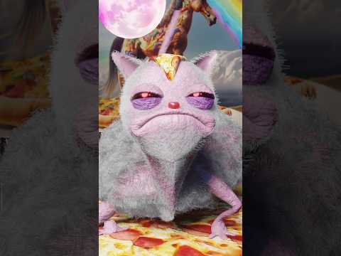 YouTube Short video Blood in the Pizza made with digital art