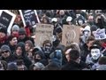 Les Militants  anonymous  Manifestent Contre L accord Acta