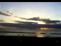 Alba sulla spiaggia di Rimini